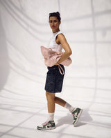 Washed Script Knee-Length Shorts