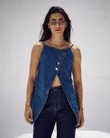 Blue Denim Vest Trousers