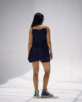 Dark Navy Denim Vest Trousers