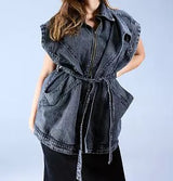 Belted Grey Vest