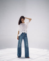 Bootleg Jeans In Bright Navy