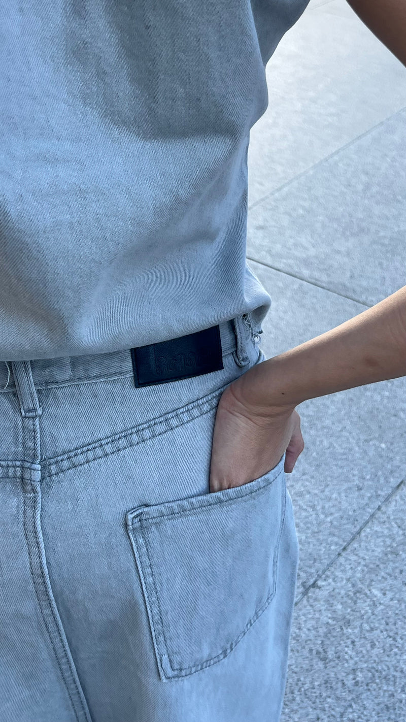 Denim Co-ord Set In Gray