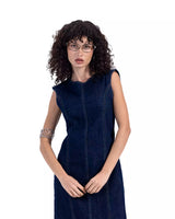 Signature Deep Blue Maxi Denim Dress
