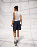 Washed Script Knee-Length Shorts
