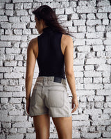 Bootleg Shorts in Steel Grey