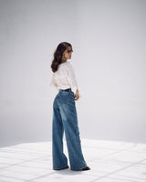Bootleg Jeans In Bright Navy