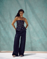 Buttoned Denim Set