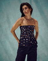 Buttoned Denim Top