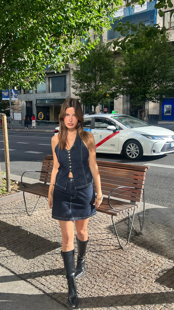 Denim In Denim Set Deep Blue