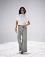 Signature Wide Leg Jeans in Ash Blue