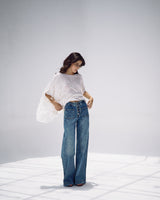 Bootleg Jeans In Bright Navy