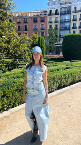 Slate Button Vest In sky Blue