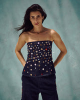 Buttoned Denim Top