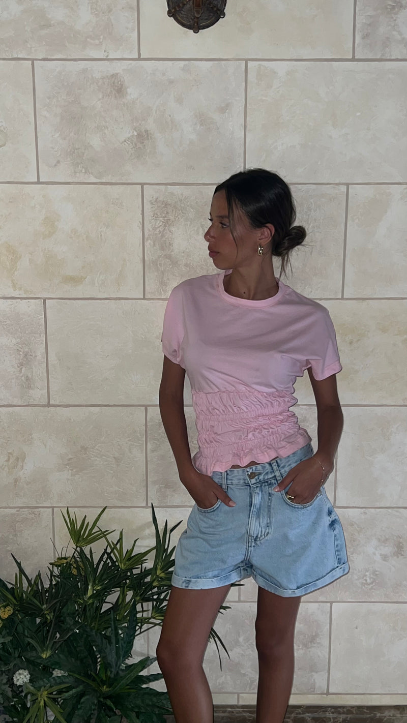 Oversized Shorts in Ash Blue
