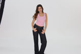 Low Waist Washed Black