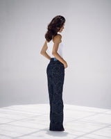 Washed Script Pants