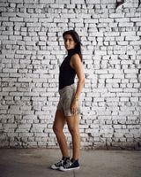 Bootleg Shorts in Steel Grey