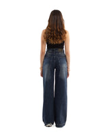 Bootleg Jeans in Deep Blue Washed
