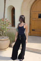 Bootleg Jeans in Deep Black