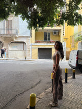 Low Waist Washed Brown