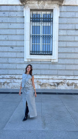 Denim Co-ord Set In Gray