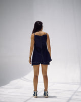 Dark Navy Denim Vest Trousers