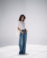 Bootleg Jeans In Bright Navy
