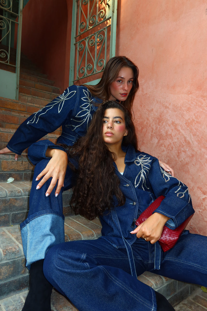 Flora Touch Denim Jacket