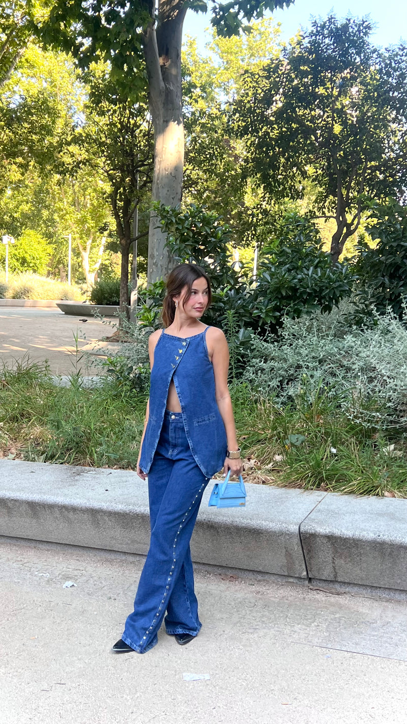 Mid Blue side Button Look Set