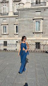 Mid Blue side Button Look Set