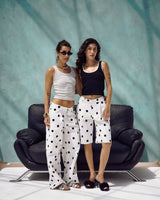 Polka Dot Wide-Leg Pants