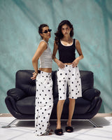Polka Dot Wide-Leg Pants