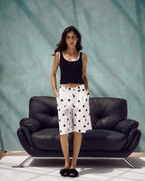 Polka Dot Knee-Length Shorts