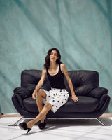 Polka Dot Knee-Length Shorts