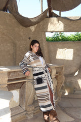 Patterned Long Cardigan