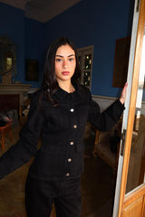 Signature Denim Jacket in Black