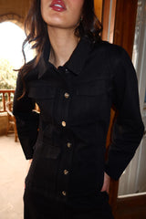 Signature Denim Jacket in Black
