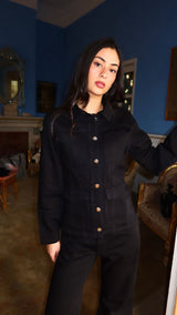 Signature Denim Jacket in Black