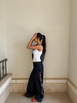 Buttoned Denim Pants