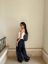Buttoned Denim Pants