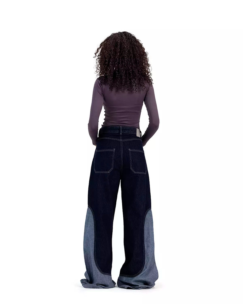 Patchwork Blues Denim Jeans