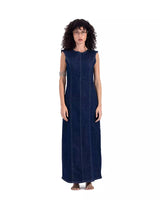 Signature Deep Blue Maxi Denim Dress