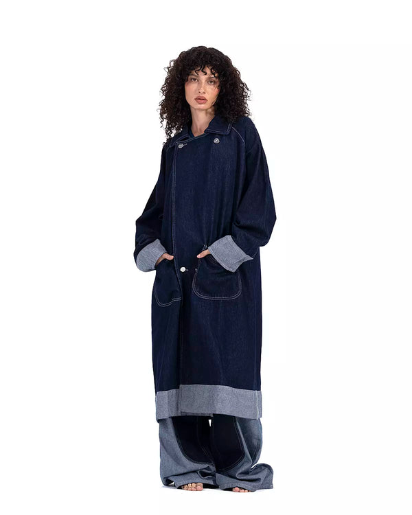 Deep Blue Denim Coat