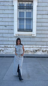 Denim Co-ord Set In Gray