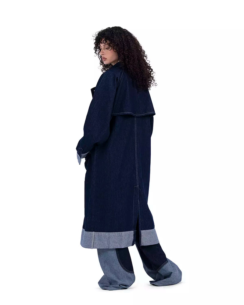 Deep Blue Denim Coat