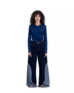 Patchwork Blues Denim Jeans