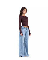 Wide Leg Sky Blue Jeans