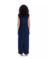 Signature Deep Blue Maxi Denim Dress
