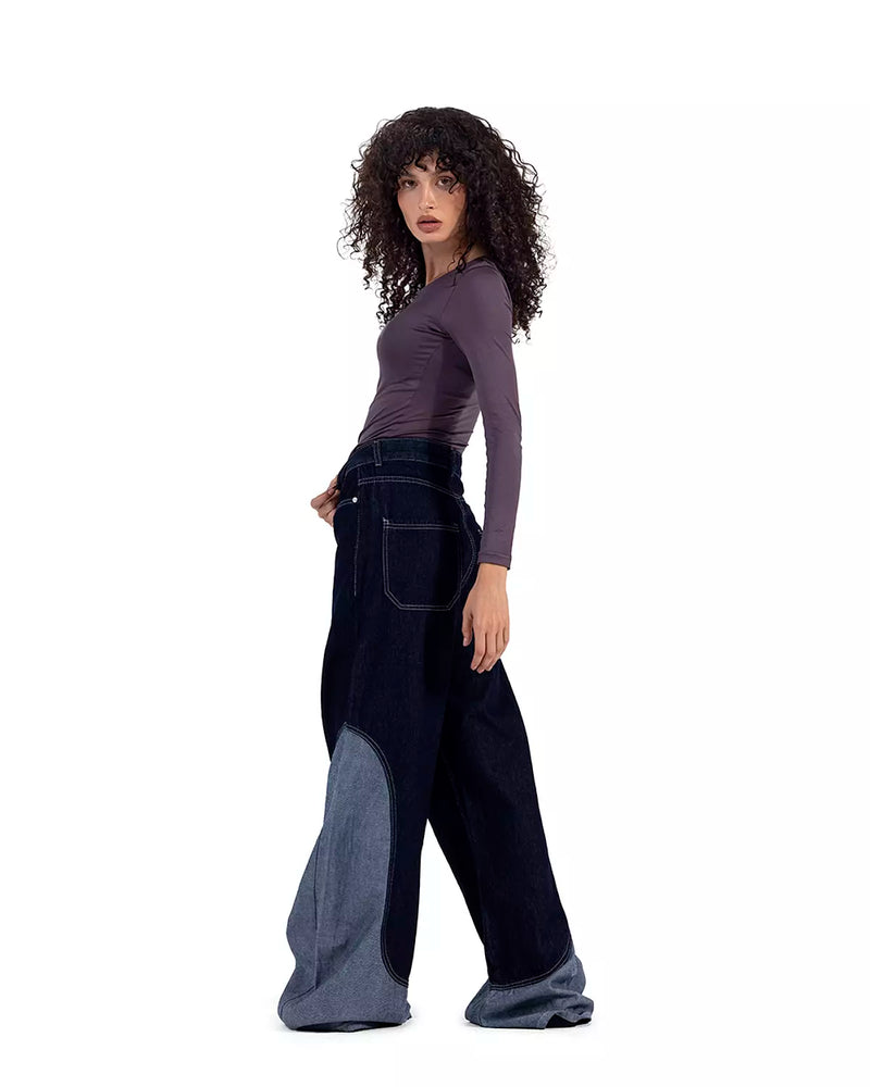 Patchwork Blues Denim Jeans